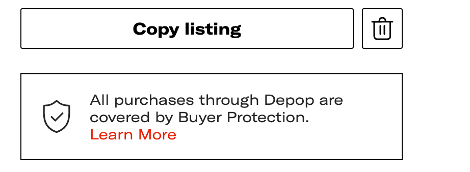 copylisting button depop